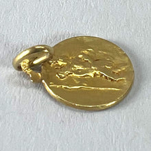 Load image into Gallery viewer, Small Vintage French St Christopher 18K Yellow Gold Charm Pendant