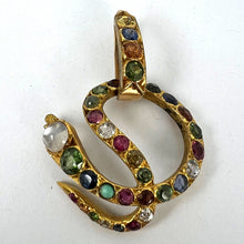 Load image into Gallery viewer, Serpent Snake 18K Yellow Gold Gem Set Pendant