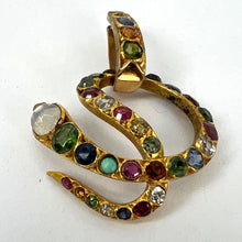 Load image into Gallery viewer, Serpent Snake 18K Yellow Gold Gem Set Pendant
