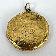 Load image into Gallery viewer, French Flowers 18 Karat Yellow Gold Pendant Locket