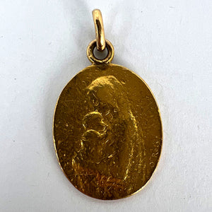 French Oscar Roty Madonna and Child 22K Yellow Gold Charm Pendant