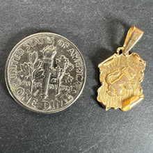 Load image into Gallery viewer, Vintage French Leo Scroll  Zodiac 18K Yellow Gold Charm Pendant