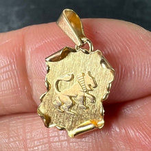 Load image into Gallery viewer, Vintage French Leo Scroll  Zodiac 18K Yellow Gold Charm Pendant