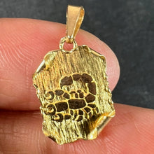 Load image into Gallery viewer, Vintage French Scorpio Scroll Zodiac 18K Yellow Gold Charm Pendant