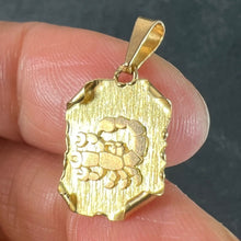 Load image into Gallery viewer, Vintage French Scorpio Scroll Zodiac 18K Yellow Gold Charm Pendant