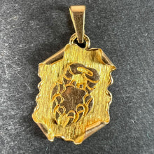 Load image into Gallery viewer, Vintage French Cancer Scroll  Zodiac 18K Yellow Gold Charm Pendant