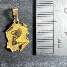 Load image into Gallery viewer, Vintage French Aquarius Scroll  Zodiac 18K Yellow Gold Charm Pendant