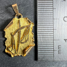 Load image into Gallery viewer, Vintage French Libra Scroll  Zodiac 18K Yellow Gold Charm Pendant