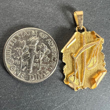 Load image into Gallery viewer, Vintage French Libra Scroll  Zodiac 18K Yellow Gold Charm Pendant