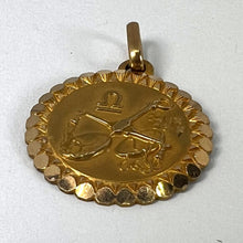 Load image into Gallery viewer, French Perroud Large Libra Zodiac Starsign 18K Yellow Gold Charm Pendant