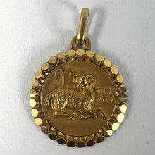 Load image into Gallery viewer, French Perroud Large Ares Zodiac Starsign 18K Yellow Gold Charm Pendant