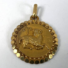 Load image into Gallery viewer, French Perroud Large Ares Zodiac Starsign 18K Yellow Gold Charm Pendant