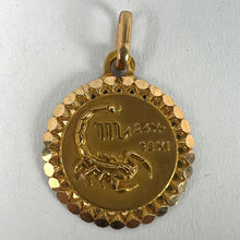 Load image into Gallery viewer, French Perroud Large Scorpio Zodiac Starsign 18K Yellow Gold Charm Pendant