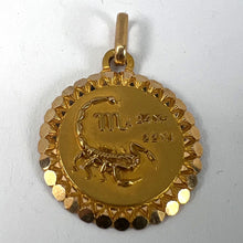 Load image into Gallery viewer, French Perroud Large Scorpio Zodiac Starsign 18K Yellow Gold Charm Pendant