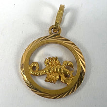 Load image into Gallery viewer, Vintage Italian 18K Yellow Gold Scorpio Zodiac Charm Pendant