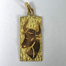 Load image into Gallery viewer, French Taurus Starsign Zodiac 18K Yellow Gold Charm Medal Pendant