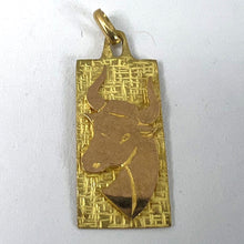 Load image into Gallery viewer, French Taurus Starsign Zodiac 18K Yellow Gold Charm Medal Pendant