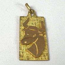 Load image into Gallery viewer, French Taurus Starsign Zodiac 18K Yellow Gold Charm Medal Pendant