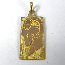 Load image into Gallery viewer, French Capricorn Ares Starsign Zodiac 18K Yellow Gold Charm Medal Pendant