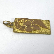 Load image into Gallery viewer, French Capricorn Ares Starsign Zodiac 18K Yellow Gold Charm Medal Pendant