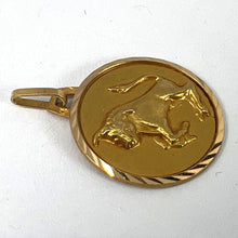 Load image into Gallery viewer, French Taurus Starsign Zodiac 18K Yellow Gold Charm Medal Pendant
