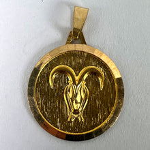 Load image into Gallery viewer, Vintage French Zodiac Ares 18K Yellow Gold Charm Pendant