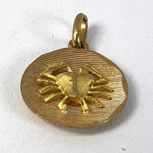 Load image into Gallery viewer, Vintage French Cancer Starsign Zodiac 18K Yellow Gold Charm Medal Pendant