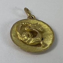 Load image into Gallery viewer, Vintage French Capricorn Starsign Zodiac 18K Yellow Gold Charm Medal Pendant