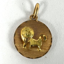 Load image into Gallery viewer, Vintage French Leo Starsign Zodiac 18K Yellow Gold Charm Medal Pendant