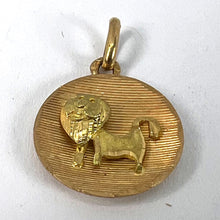 Load image into Gallery viewer, Vintage French Leo Starsign Zodiac 18K Yellow Gold Charm Medal Pendant