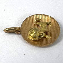 Load image into Gallery viewer, Vintage French Leo Starsign Zodiac 18K Yellow Gold Charm Medal Pendant