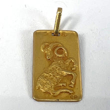 Load image into Gallery viewer, Vintage French Perroud Ares Zodiac 18K Yellow Gold Medal Pendant