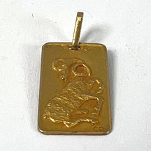 Load image into Gallery viewer, Vintage French Perroud Ares Zodiac 18K Yellow Gold Medal Pendant