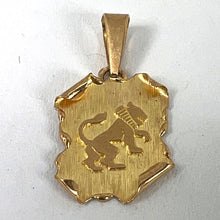 Load image into Gallery viewer, Vintage French Leo Scroll  Zodiac 18K Yellow Gold Charm Pendant