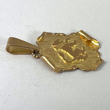 Load image into Gallery viewer, Vintage French Leo Scroll  Zodiac 18K Yellow Gold Charm Pendant