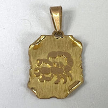 Load image into Gallery viewer, Vintage French Scorpio Scroll Zodiac 18K Yellow Gold Charm Pendant