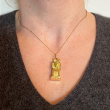 Load image into Gallery viewer, Large French Capricorn Zodiac Starsign 18K Yellow Gold Charm Pendant