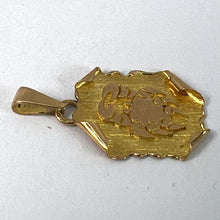 Load image into Gallery viewer, Vintage French Cancer Scroll  Zodiac 18K Yellow Gold Charm Pendant