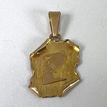 Load image into Gallery viewer, Vintage French Aquarius Scroll  Zodiac 18K Yellow Gold Charm Pendant