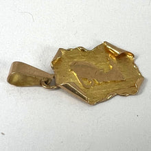 Load image into Gallery viewer, Vintage French Aquarius Scroll  Zodiac 18K Yellow Gold Charm Pendant
