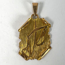 Load image into Gallery viewer, Vintage French Libra Scroll  Zodiac 18K Yellow Gold Charm Pendant