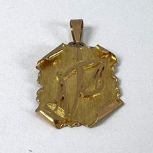 Load image into Gallery viewer, Vintage French Libra Scroll  Zodiac 18K Yellow Gold Charm Pendant