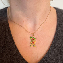 Load image into Gallery viewer, Italian UnoAErre Muskateer 18K Yellow Gold Enamel Charm Pendant