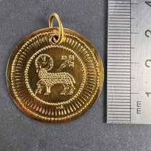 Load image into Gallery viewer, French Lamb of God 18K Yellow Gold Religious Medal Pendant