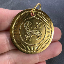Load image into Gallery viewer, French Lamb of God 18K Yellow Gold Religious Medal Pendant