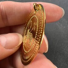 Load image into Gallery viewer, French Lamb of God 18K Yellow Gold Religious Medal Pendant