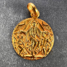 Load image into Gallery viewer, French Jesus Christ on Throne 18K Yellow Gold Medal Pendant