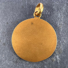 Load image into Gallery viewer, French Salacia Amphitrite Sea Goddess Dolphins 18K Yellow Gold Pendant Medal