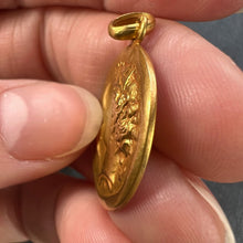 Load image into Gallery viewer, French Salacia Amphitrite Sea Goddess Dolphins 18K Yellow Gold Pendant Medal