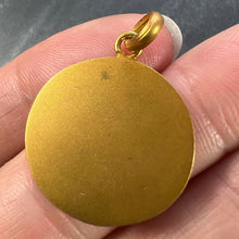 Load image into Gallery viewer, French Salacia Amphitrite Sea Goddess Dolphins 18K Yellow Gold Pendant Medal